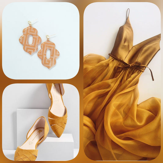 Ochre & Gold earrings