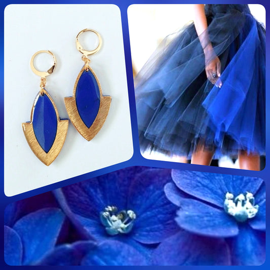 Blue (cornflower) & Gold